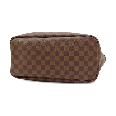 ルイヴィトン LOUIS VUITTON ネヴァーフル MM N51105 エベヌ×スリーズ ダミエキャンバス トートバッグ ゴールド金具 茶 赤 ショルダーバッグ 肩掛け