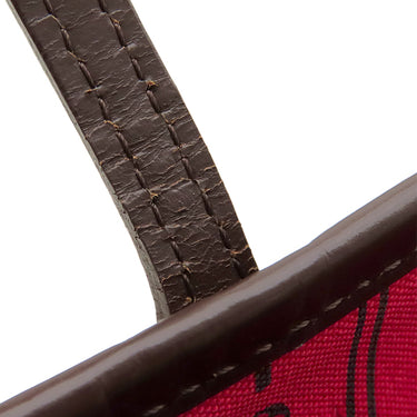 ルイヴィトン LOUIS VUITTON ネヴァーフル MM N51105 エベヌ×スリーズ ダミエキャンバス トートバッグ ゴールド金具 茶 赤 ショルダーバッグ 肩掛け