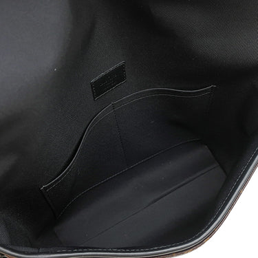ルイヴィトン Louis Vuitton マグネティック メッセンジャー M45557 モノグラム モノグラムマカサー ショルダーバッグ マットブラック金具 茶 黒