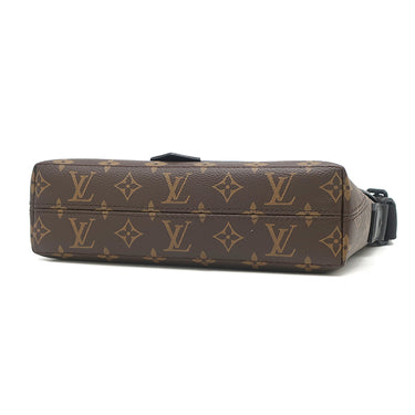 ルイヴィトン Louis Vuitton マグネティック メッセンジャー M45557 モノグラム モノグラムマカサー ショルダーバッグ マットブラック金具 茶 黒