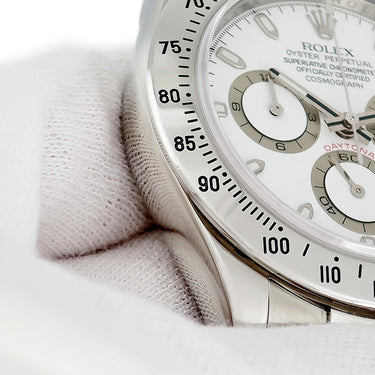 腕時計 ロレックス ROLEX コスモグラフ デイトナ 116520 自動巻き メンズ Z番 スモールセコンド タキメーター ホワイト 白