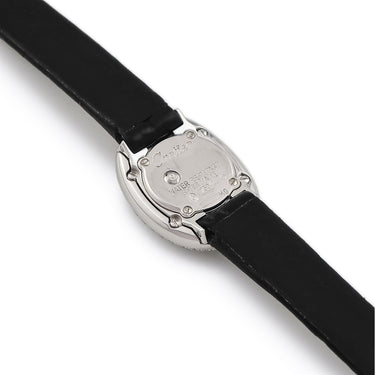 腕時計 カルティエ Cartier ミニベニュワール WB511031 クオーツ レディース K18WG無垢 純正ダイヤ シルバー ローマン オーバル 青針