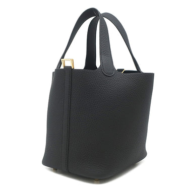 エルメス HERMES ピコタンロック 18 PM ブラック トリヨンクレマンス ハンドバッグ ゴールド金具 新品 未使用 黒 2025年製