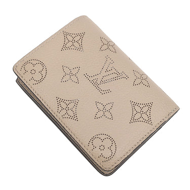 ルイヴィトン LOUIS VUITTON ポルトフォイユ クレア M80817 ガレ モノグラムマヒナ 二つ折り財布 シルバー金具 小銭入れ コンパクト