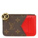 ルイヴィトン LOUIS VUITTON ポルトカルト ロミー M81881 モノグラム×ルージュ モノグラムキャンバス カードケース ゴールド金具 フラグメントケース