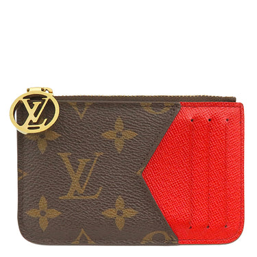 ルイヴィトン Louis Vuitton ポルトカルト ロミー M81881 モノグラム×ルージュ モノグラムキャンバス カードケース ゴールド金具 フラグメントケース
