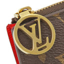 ルイヴィトン LOUIS VUITTON ポルトカルト ロミー M81881 モノグラム×ルージュ モノグラムキャンバス カードケース ゴールド金具 フラグメントケース