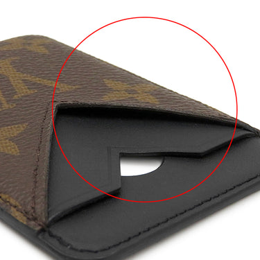 ルイヴィトン Louis Vuitton ポルト カルト マグネット M13185 モノグラム ノワール モノグラムマカサー カードケース MagSafe カード入れ