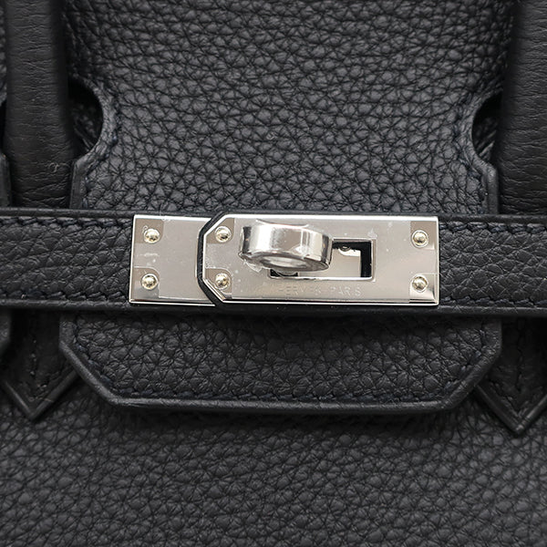 エルメス HERMES バーキン25 ブラック トゴ ハンドバッグ シルバー金具