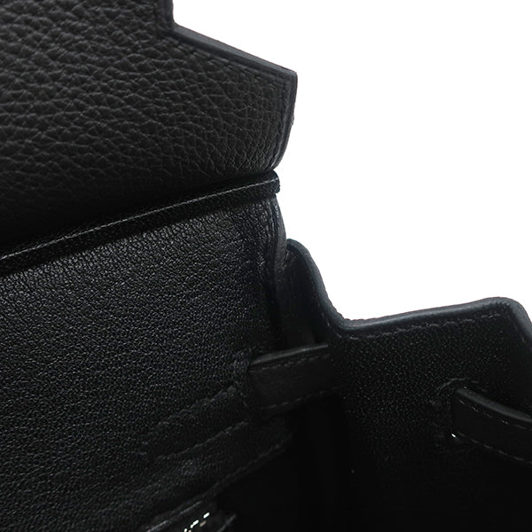 エルメス HERMES バーキン25 ブラック トゴ ハンドバッグ シルバー金具