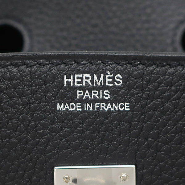 エルメス HERMES バーキン25 ブラック トゴ ハンドバッグ シルバー金具