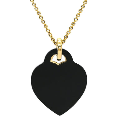 ティファニー Tiffany & Co リターン トゥ ティファニー ダブルハート ブラック×イエローゴールド K18YG オニキス ネックレス T＆Co. オニキス