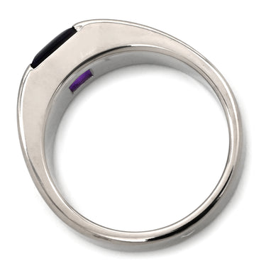 カルティエ Cartier タンク アメジスト パープル×ホワイトゴールド K18WG アメジスト #57 リング 指輪 Au750 18K 18金 スクエアカット 17号