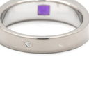 カルティエ Cartier タンク アメジスト パープル×ホワイトゴールド K18WG アメジスト #57 リング 指輪 Au750 18K 18金 スクエアカット 17号