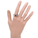 カルティエ Cartier タンク アメジスト パープル×ホワイトゴールド K18WG アメジスト #57 リング 指輪 Au750 18K 18金 スクエアカット 17号
