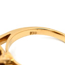 ノンブランド NON BRAND 珊瑚 26.348ct レッド×イエローゴールド K18YG 珊瑚（コーラル） リング 指輪 Au750 18K 18金 大粒 サンゴ さんご コーラル 血赤 セミラウンド 12号