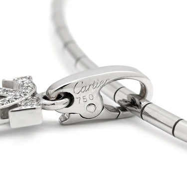カルティエ Cartier 2C ダイヤ チャーム オメガネックレス ホワイトゴールド K18WG ダイヤモンド ネックレス Cartier 18K Au750 WG ダイヤモンド