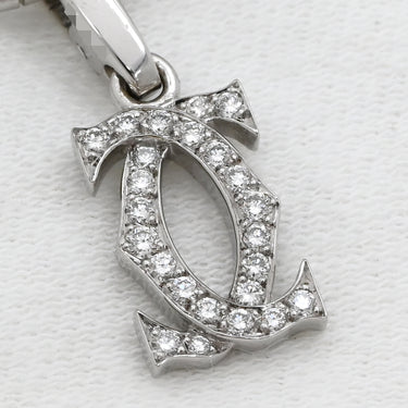 カルティエ Cartier 2C ダイヤ チャーム オメガネックレス ホワイトゴールド K18WG ダイヤモンド ネックレス Cartier 18K Au750 WG ダイヤモンド