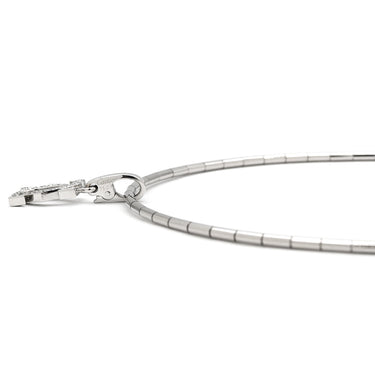 カルティエ Cartier 2C ダイヤ チャーム オメガネックレス ホワイトゴールド K18WG ダイヤモンド ネックレス Cartier 18K Au750 WG ダイヤモンド