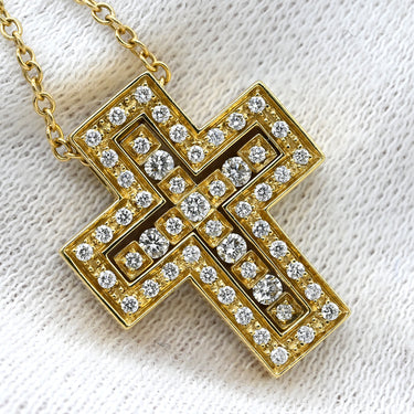 ダミアーニ DAMIANI ベルエポック XS 20083491 イエローゴールド K18YG ダイヤモンド ネックレス 750 18金 クロス 十字架 ダイヤモンド