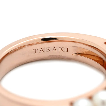 タサキ TASAKI プチパール RC-4484-18KSG パールホワイト×ピンクゴールド K18PG パール リング 指輪 真珠 TASAKI 18K PG SG750 12粒 淡水パール 7.5号