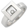 ショパール CHOPARD ハッピーダイヤ スクエア 82/2938-20 ホワイトゴールド K18WG ダイヤモンド リング 指輪 750 18K ムービングダイヤ 1P 10.5号