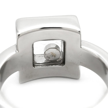 ショパール CHOPARD ハッピーダイヤ スクエア 82/2938-20 ホワイトゴールド K18WG ダイヤモンド リング 指輪 750 18K ムービングダイヤ 1P 10.5号