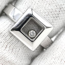 ショパール CHOPARD ハッピーダイヤ スクエア 82/2938-20 ホワイトゴールド K18WG ダイヤモンド リング 指輪 750 18K ムービングダイヤ 1P 10.5号