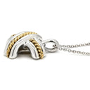 ティファニー Tiffany & Co シグネチャー イエローゴールド×シルバー K18YG シルバー925 ネックレス Au750 18K YG AG925 コンビ