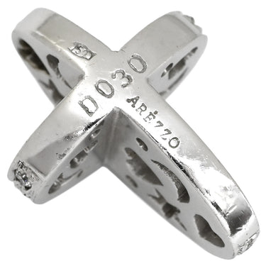 アレッツォ Arezzo クロスモチーフ ダイヤモンド ホワイトゴールド K18WG ダイヤモンド ペンダントトップ 十字架 18K 750 WG パヴェ ネックレストップ