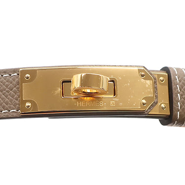 エルメス Herms ケリー 18 エトゥープ ヴォーエプソン ベルト ゴールド金具 新品 未使用 グレージュ ターンロック 2026年製