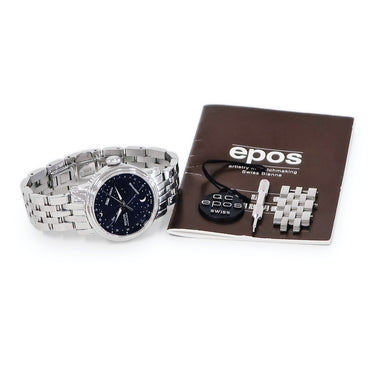 腕時計 エポス EPOS ナイトスカイ 4391NSBL.M 自動巻き レディース OH済 ムーンフェイズ トリプルカレンダー ポインターデイト
