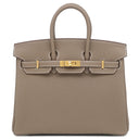エルメス HERMES バーキン25 エトゥープ トゴ ハンドバッグ ゴールド金具 新品 未使用 グレージュ 2025年製