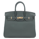 エルメス HERMES バーキン 25 ヴェールマングローブ トゴ ハンドバッグ シャンパンゴールド金具 新品 未使用 2025年製