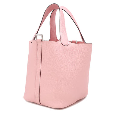 エルメス HERMES ピコタンロック 18 PM ローズサクラ トリヨンクレマンス ハンドバッグ シルバー金具 新品 未使用 ピンク 2025年製