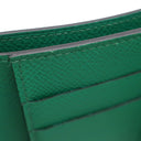 エルメス HERMES ベアン コンビネ ヴェルソ セレスト×ヴェールジェイド ヴォーエプソン 三つ折り財布 ゴールド金具 水色 緑 バイカラー