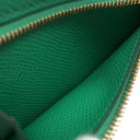 エルメス HERMES ベアン コンビネ ヴェルソ セレスト×ヴェールジェイド ヴォーエプソン 三つ折り財布 ゴールド金具 水色 緑 バイカラー
