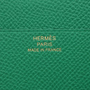 エルメス HERMES ベアン コンビネ ヴェルソ セレスト×ヴェールジェイド ヴォーエプソン 三つ折り財布 ゴールド金具 水色 緑 バイカラー