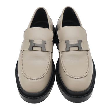 エルメス HERMES モカシン ルーブル H252134Z ガレ レザー #35 1/2 ローファー ローファー Hバックル