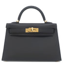 エルメス HERMES ミニケリードゥ 外縫い ブラック ヴォーエプソン 2WAYバッグ ゴールド金具 新品 未使用 黒 ショルダー 2026年製