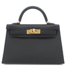 エルメス HERMES ミニケリードゥ 外縫い ブラック ヴォーエプソン 2WAYバッグ ゴールド金具 新品 未使用 黒 ショルダー 2026年製