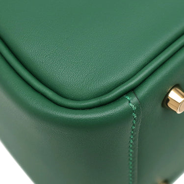 エルメス HERMES リンディ2 ミニ ヴェールモワイヤン ヴォースイフト ショルダーバッグ ゴールド金具 緑 2024年製