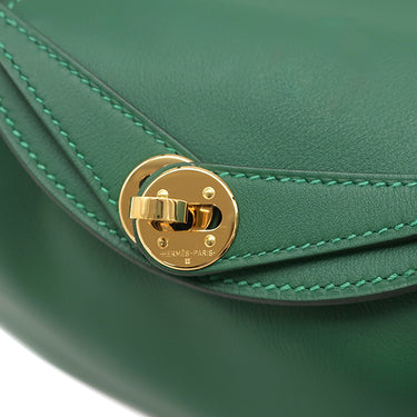 エルメス HERMES リンディ2 ミニ ヴェールモワイヤン ヴォースイフト ショルダーバッグ ゴールド金具 緑 2024年製