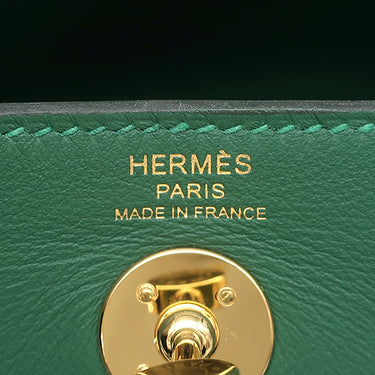 エルメス HERMES リンディ2 ミニ ヴェールモワイヤン ヴォースイフト ショルダーバッグ ゴールド金具 緑 2024年製