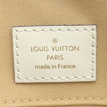ルイヴィトン LOUIS VUITTON オンザゴーGM M44571 ホワイト×カーキ レザー モノグラムジャイアントキャンバス トートバッグ ゴールド金具 白 緑 ベージュ ショルダー