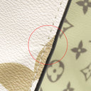 ルイヴィトン LOUIS VUITTON オンザゴーGM M44571 ホワイト×カーキ レザー モノグラムジャイアントキャンバス トートバッグ ゴールド金具 白 緑 ベージュ ショルダー