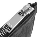 クリスチャン・ディオール Christian Dior オブリーク ギャラクシー クラッチ ブラック レザー クラッチバッグ シルバー金具 黒 ロゴ 総柄