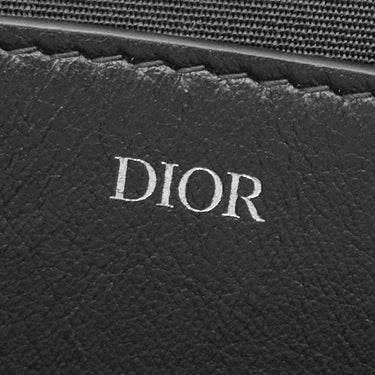 クリスチャン・ディオール Christian Dior オブリーク ギャラクシー クラッチ ブラック レザー クラッチバッグ シルバー金具 黒 ロゴ 総柄