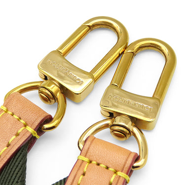 ルイヴィトン LOUIS VUITTON モノグラム ショルダー J02493 カーキ×ブラウン キャンバス モノグラムキャンバス ショルダーストラップ ゴールド金具 コインケース付