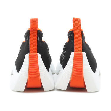 エルメス HERMES エクレール H2210982Z ブラック×オレンジ ファブリック #40 1/2 スニーカー 黒 Hロゴ スリッポンスニーカー メッシュ
